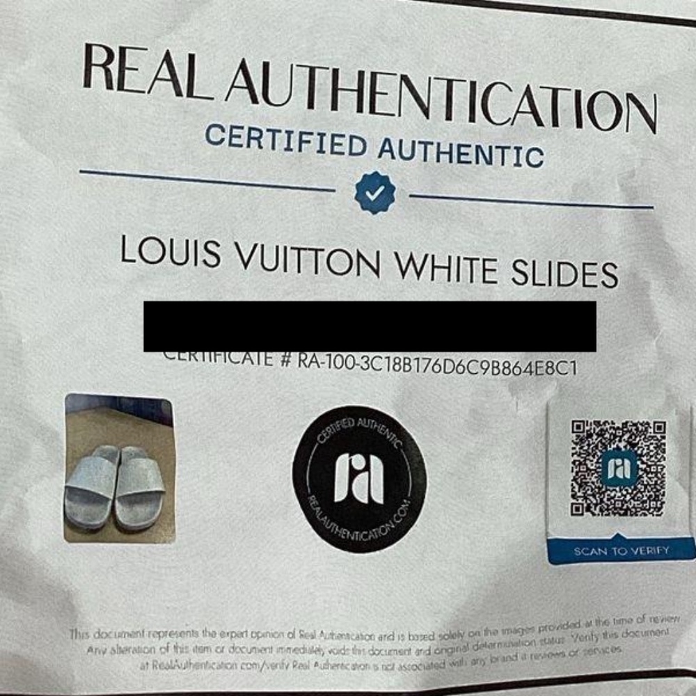 Louis Vuitton Mens White Open Toe Beach Slip-on Slide Sandals Size 7 W/ Coa - Picture 10 of 16